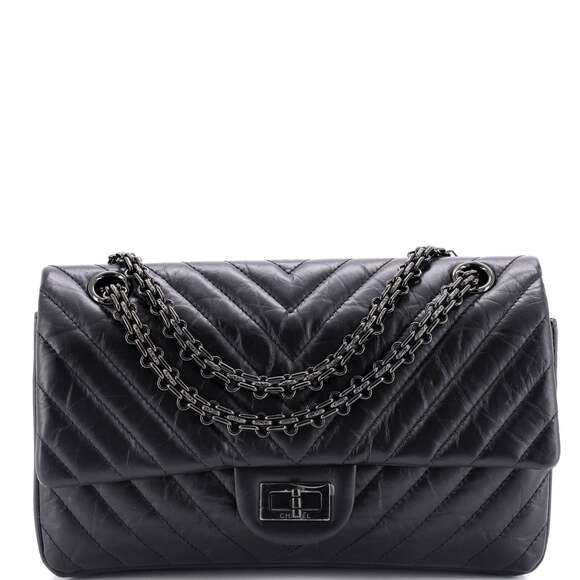 Chanel So Black Reissue 2.55 Flap Bag #183003C54B - Picture 1 of 9